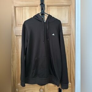 Adidas Brown Pullover Hoodie with Logo